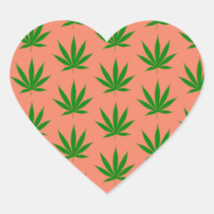 Sticker Coeur Feuille Pot