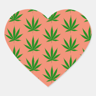 Sticker Coeur Feuille Pot
