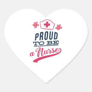 Sticker Cœur Fier d'être une infirmière