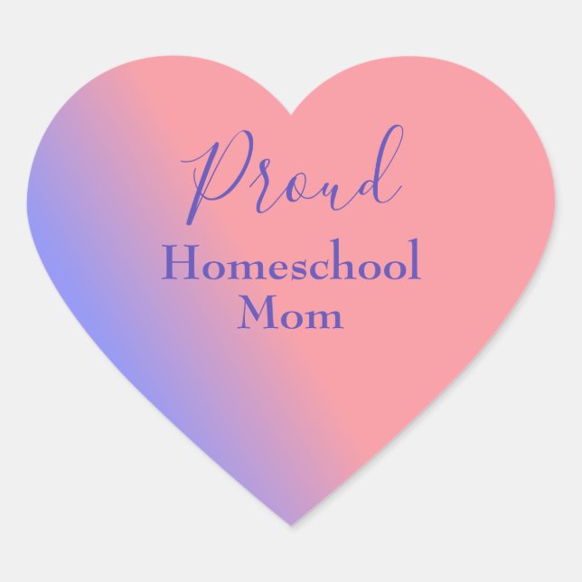 Sticker Cœur Fier homeschool maman ombre (Devant)