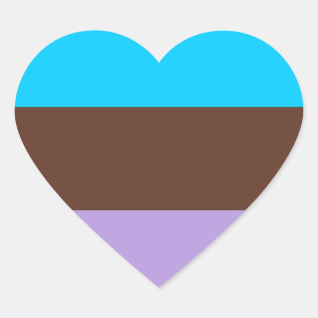 Sticker Cœur Fierté androsexuelle (Devant)