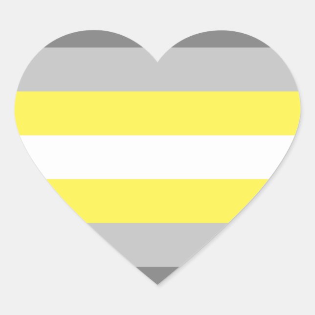 Sticker Cœur Fierté de Demigender (Devant)