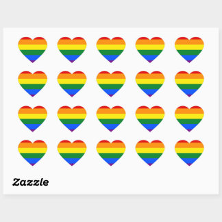 Sticker Cœur Fierté gay LGBTQIA+ en forme de cœur