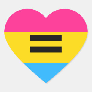 Sticker Cœur Fierté Pansexual