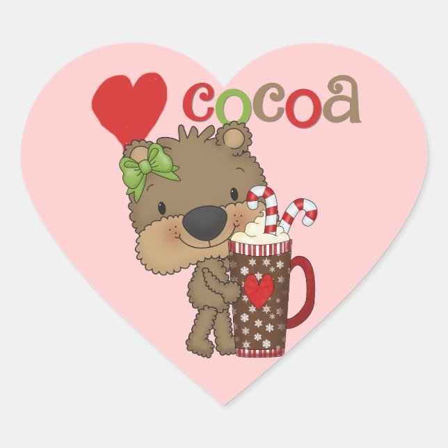 Sticker Cœur Fille Ours Cocaca Amour (Devant)