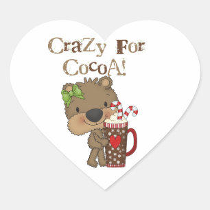 Sticker Cœur Fille Ours Fou Pour Coca