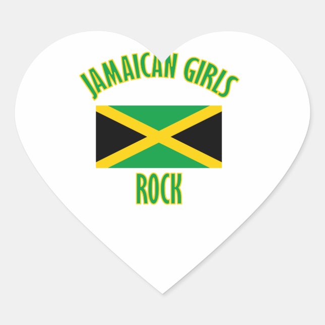 Sticker Cœur Filles jamaïcaines DESIGNS (Devant)