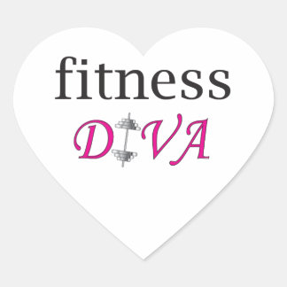 Sticker Cœur Fitness Diva