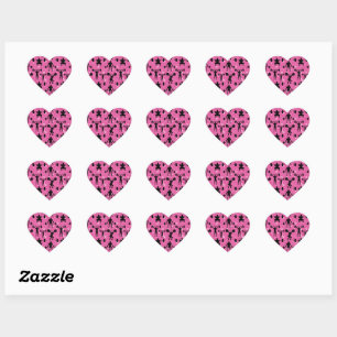 Sticker Cœur Fitness Entraînement Gym Sport Paillettes Roses