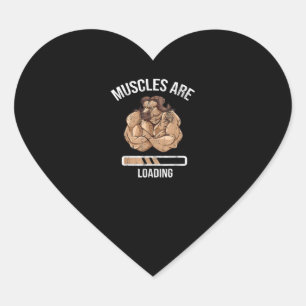 Sticker Cœur Fitness Muscle Chargement Bullock Ox Sport Gym