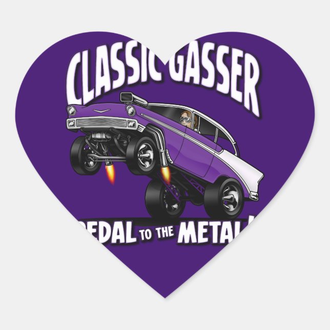 Sticker Cœur Flair Gasser de 56 pouces (Devant)