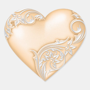 Sticker Cœur Flèche de coeur avec blanc