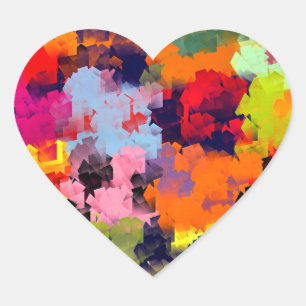 STICKER CŒUR FLEURS D'ÉTÉ