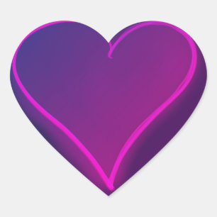 Sticker Cœur Flottant violet