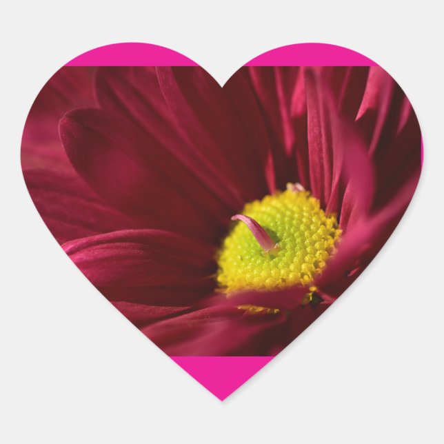 Sticker Cœur flower bloom (Devant)