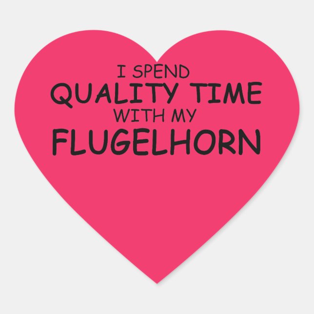 Sticker Coeur Flugelhorn Time de qualité (Devant)