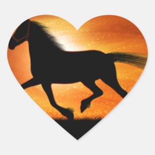 Sticker Cœur Fonctionnement de cheval