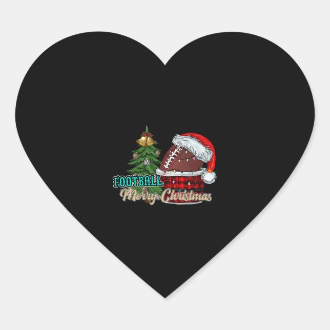 Sticker Cœur Football Joyeux Noël (Devant)