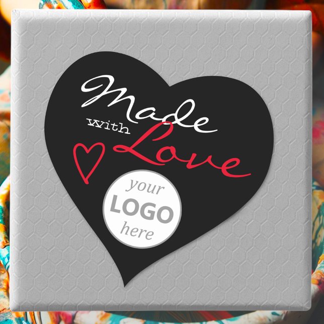 Sticker Cœur Forme cardiaque simple faite avec Modèle de logo L (Créateur téléchargé)