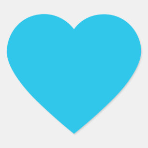 Sticker Cœur Framboise bleue (couleur solide) 