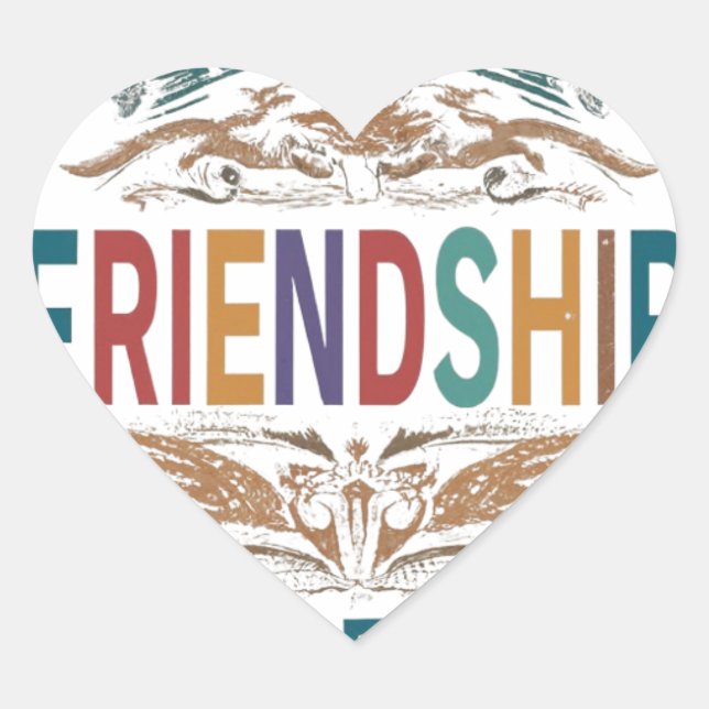 Sticker Cœur Friends forever (Devant)