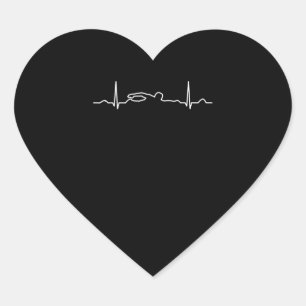 Sticker Cœur Funny Swimmer Heartbeat Apparel