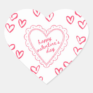 Sticker Cœur Galentine’s Day Valentine Girly Invitation