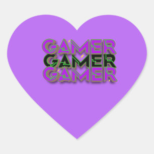 Sticker Cœur Gamer