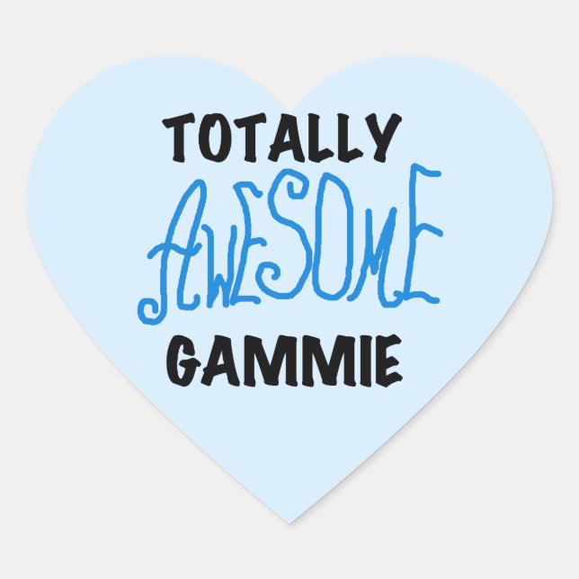 Sticker Cœur Gamme absolument géniale Tshirts et cadeaux bleus (Devant)
