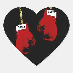 Sticker Cœur Gants de boxe