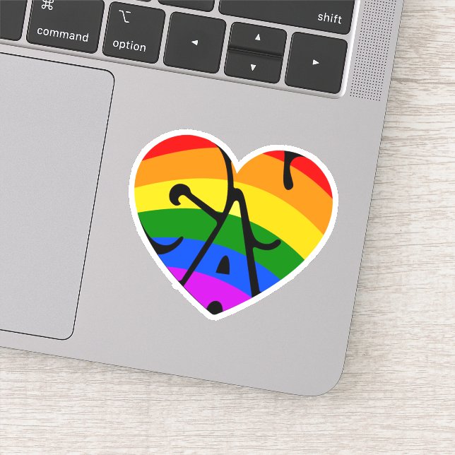 Sticker Coeur gay (Détail)