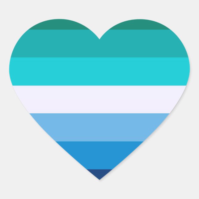 Sticker Cœur Gay Pride Flag (Devant)