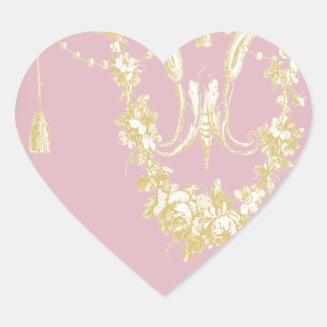 Sticker Cœur Georgiana (rose pivoine) (Devant)