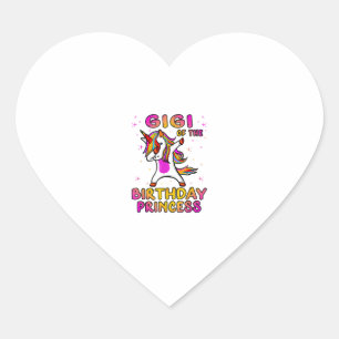 Sticker Cœur Gigi De L'Anniversaire Princesse Girl - Grand-mère