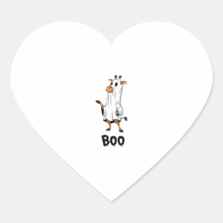 Sticker Cœur Girafe Boo Halloween T-Shirt Classique_12