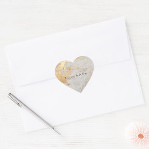 Sticker Cœur Glam Gold Cream Blanc