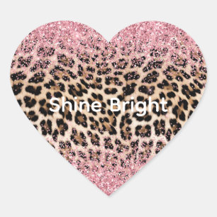 Sticker Cœur Glam Parties scintillant rose crème Parties scinti