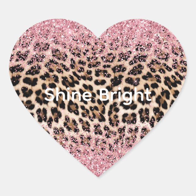 Sticker Cœur Glam Parties scintillant rose crème Parties scinti (Devant)