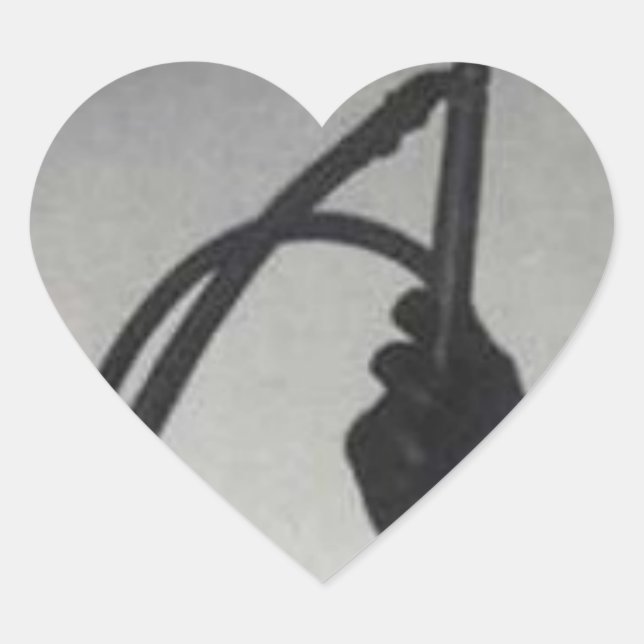 STICKER CŒUR GLOVE NOIR ET WHIP (Devant)