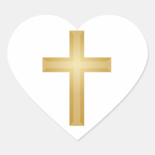 Sticker Cœur Gold Cross