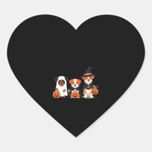 Sticker Cœur Golden Retriever Ghost Halloween Tricoter Ou Treat