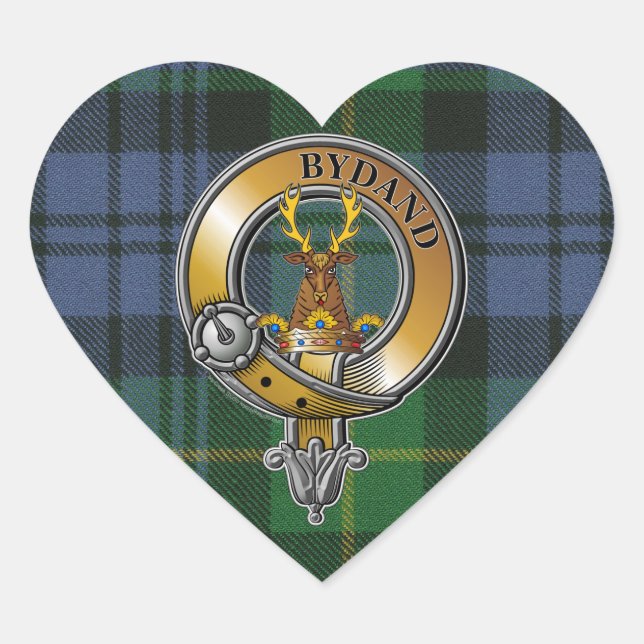 Sticker Cœur Gordon Tartan (Devant)
