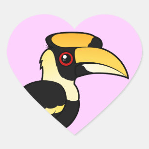 Sticker Cœur Grand Hornbill