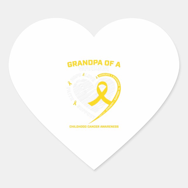 Sticker Cœur Grand-père Grandson petite-fille Cadeau pour enfan (Devant)