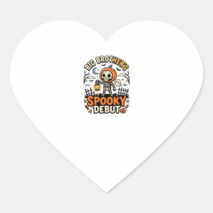 Sticker Cœur Grande Frère Épouvantable de Halloween Début