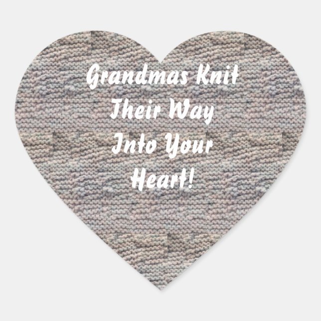 Sticker Cœur Grandmas Knit (Devant)