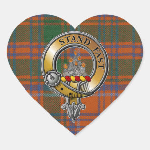 Sticker Cœur Grant Tartan & Badge