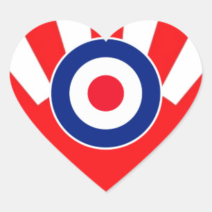 Sticker Cœur Gras MOD cible Roundel sur Burst Japan