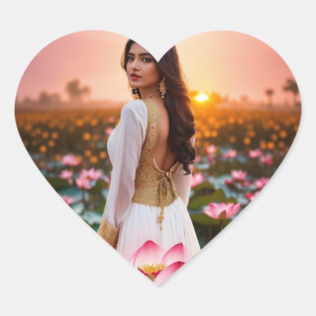 Sticker Cœur "Gratitude fleurit : le merci silencieux qu'elle a (Devant)