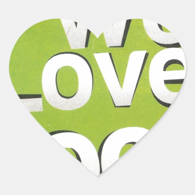 Sticker Cœur Green Grub Club : We Heart Food Design (Devant)